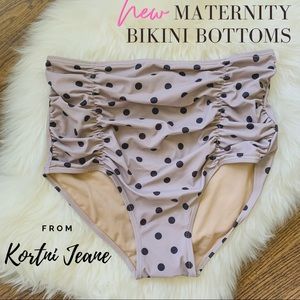 NEW Kortni Jeane maternity polka dot bikini bottom